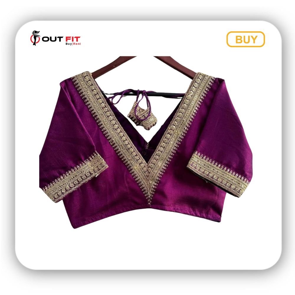 Buy New V Neck Women Blouse Online - Trendy Styles at Outfit Rental Shop (2)