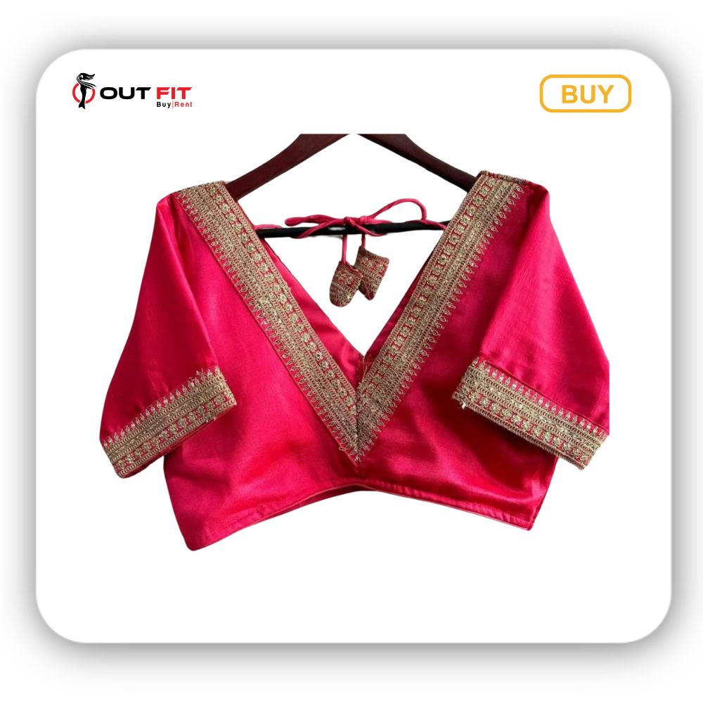 Buy New V Neck Women Blouse Online - Trendy Styles at Outfit Rental Shop (4)