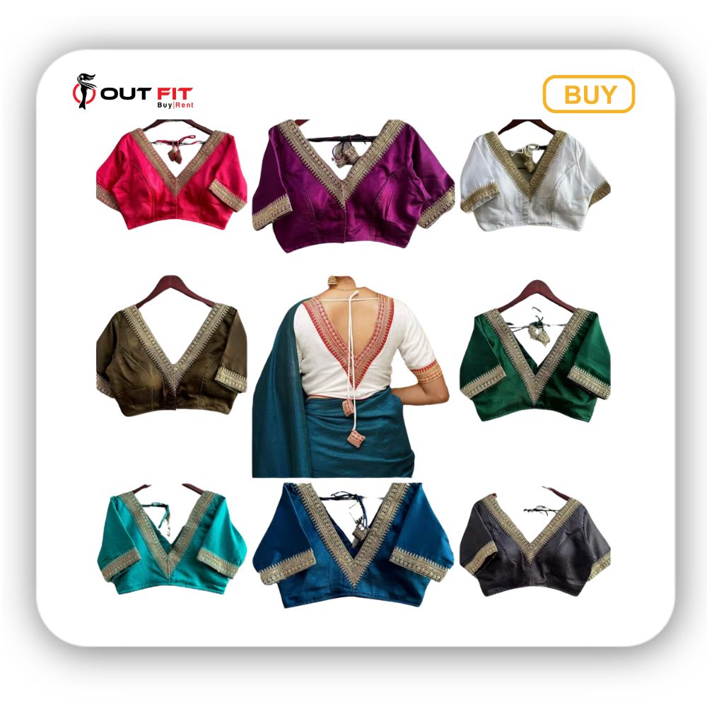 Buy New V Neck Women Blouse Online - Trendy Styles at Outfit Rental Shop