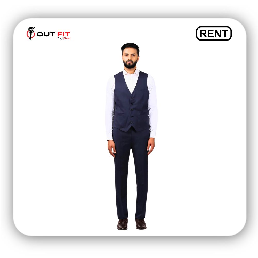 Raymond Dark Blue Suit Rental | Look Sharp for Less at Outfit Rental Shop