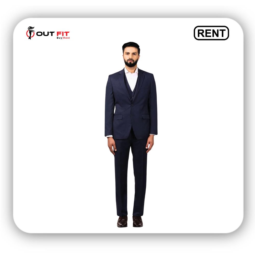 Raymond Dark Blue Suit Rental | Look Sharp for Less at Outfit Rental Shop