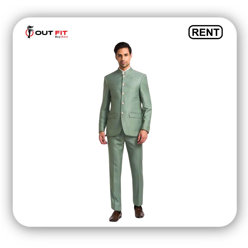 Rent Men's Raymond Green Contemporary Fit Suit in Bangalore