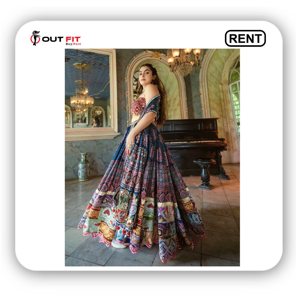 Rent a Dazzling Navratri Chaniya Choli or Garba Lehenga | Outfit Rental Shop