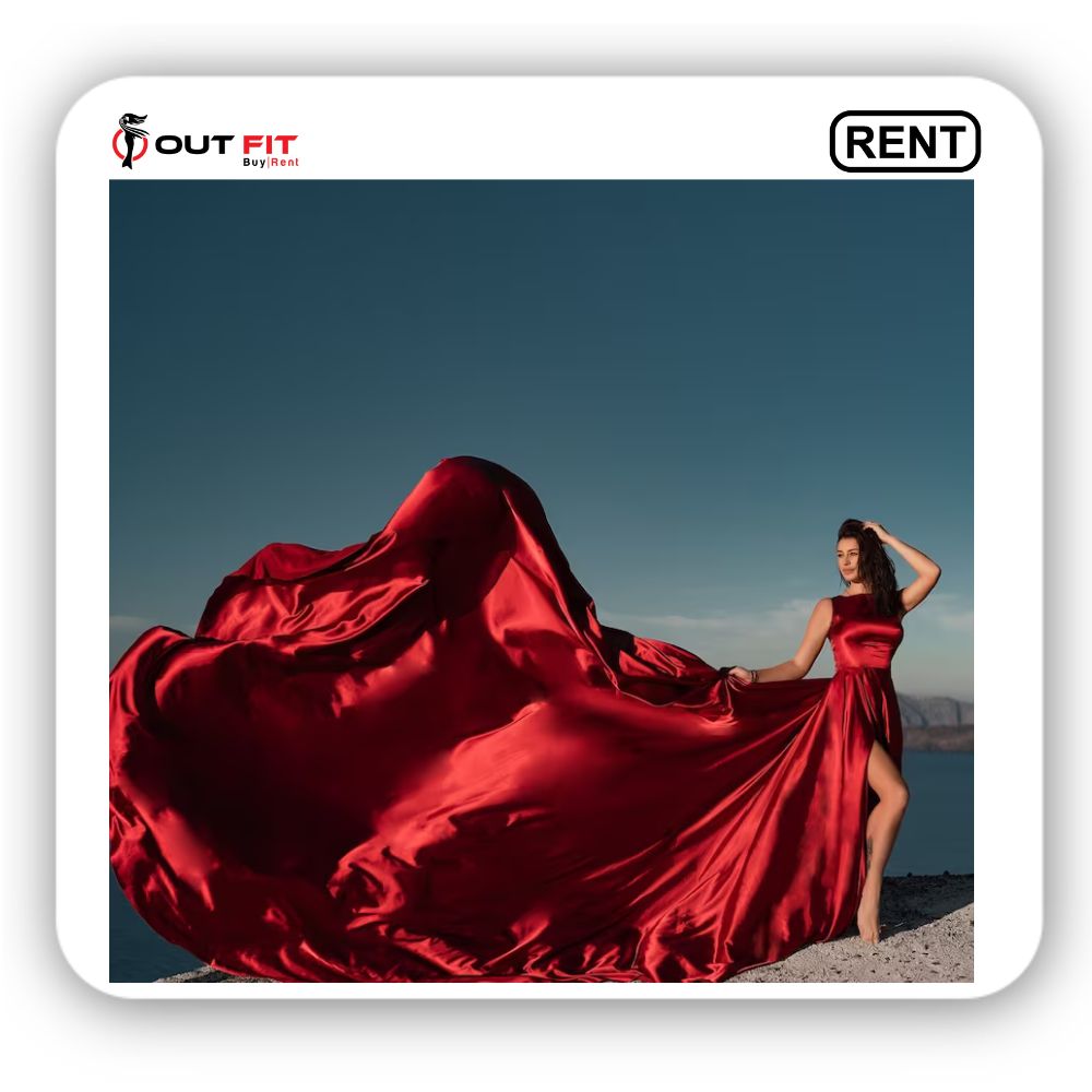 Rent a Red Long Train Dress in Bangalore To Look Beautiful