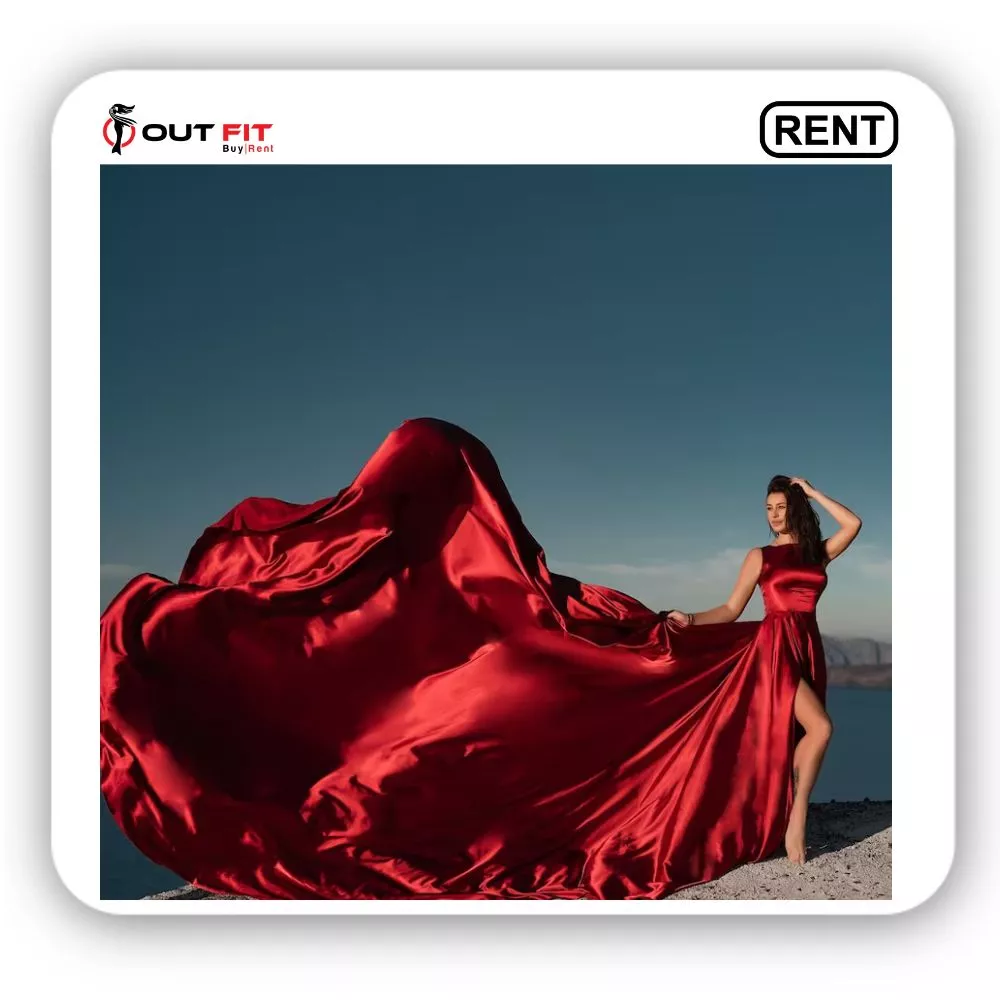 Rent a Red Long Train Dress in Bangalore To Look Beautiful