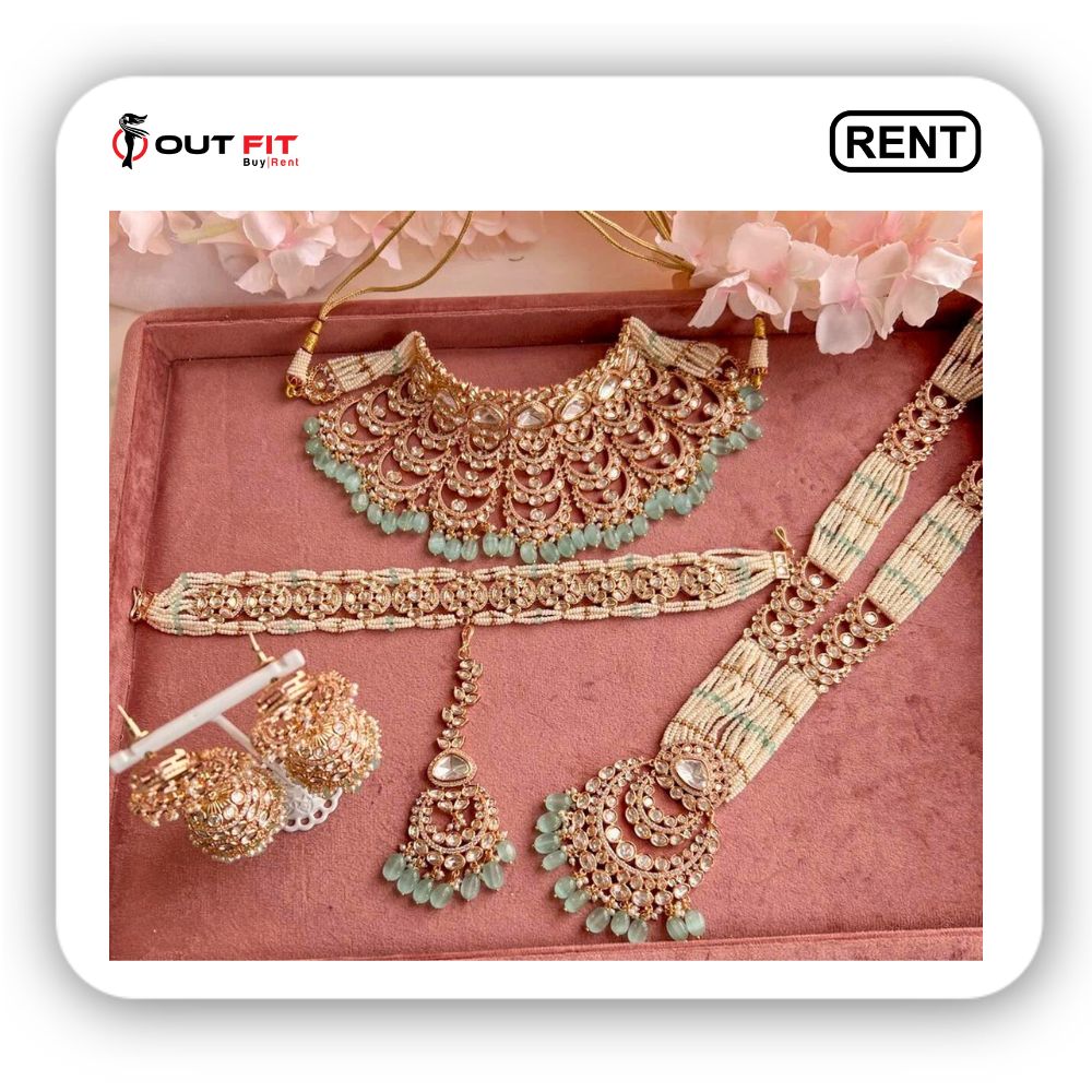 Rent the Captivating Jemima Gold Plated Kundan Set