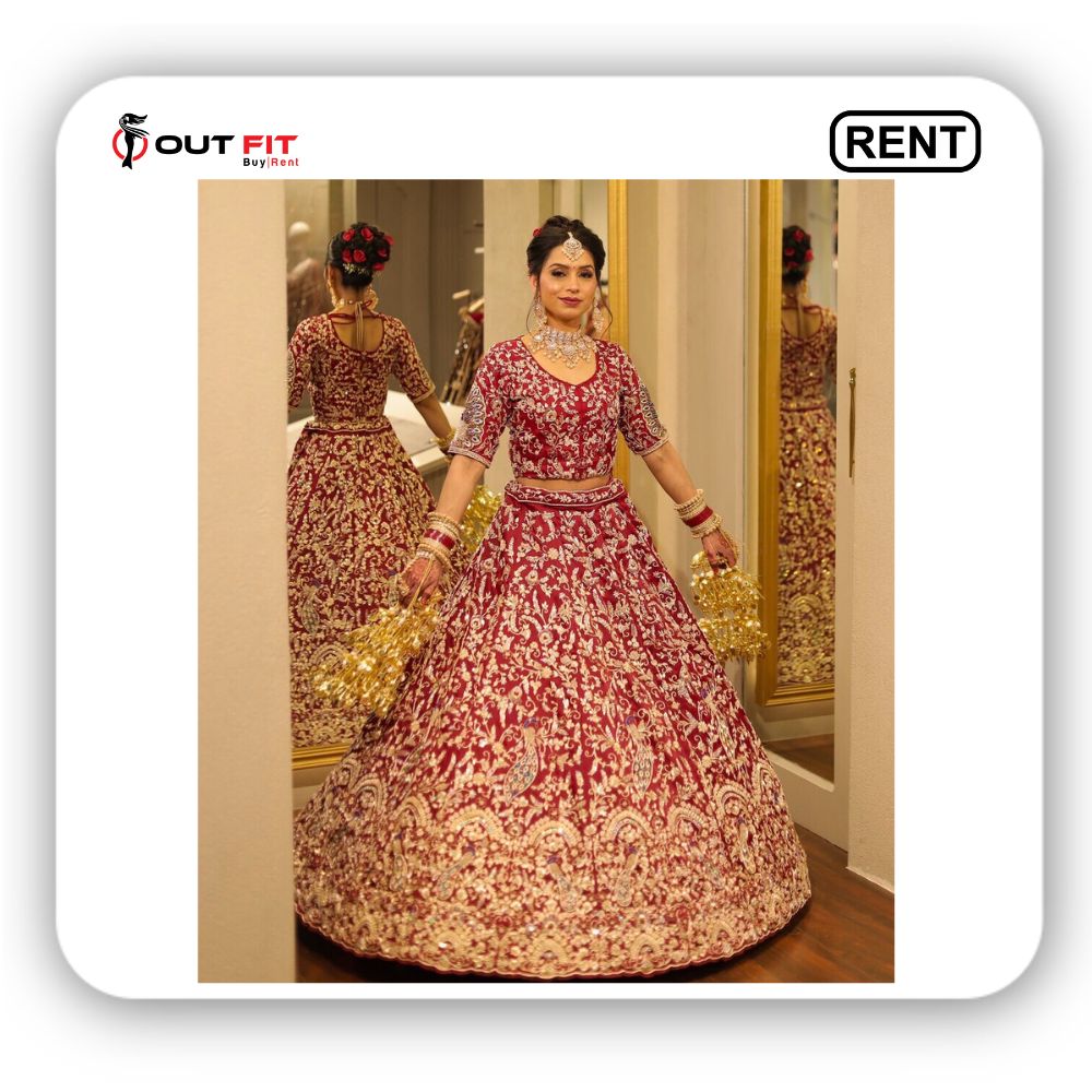 Rent Designer Bridal Lehenga Bangalore _ Outfit Rental Shop