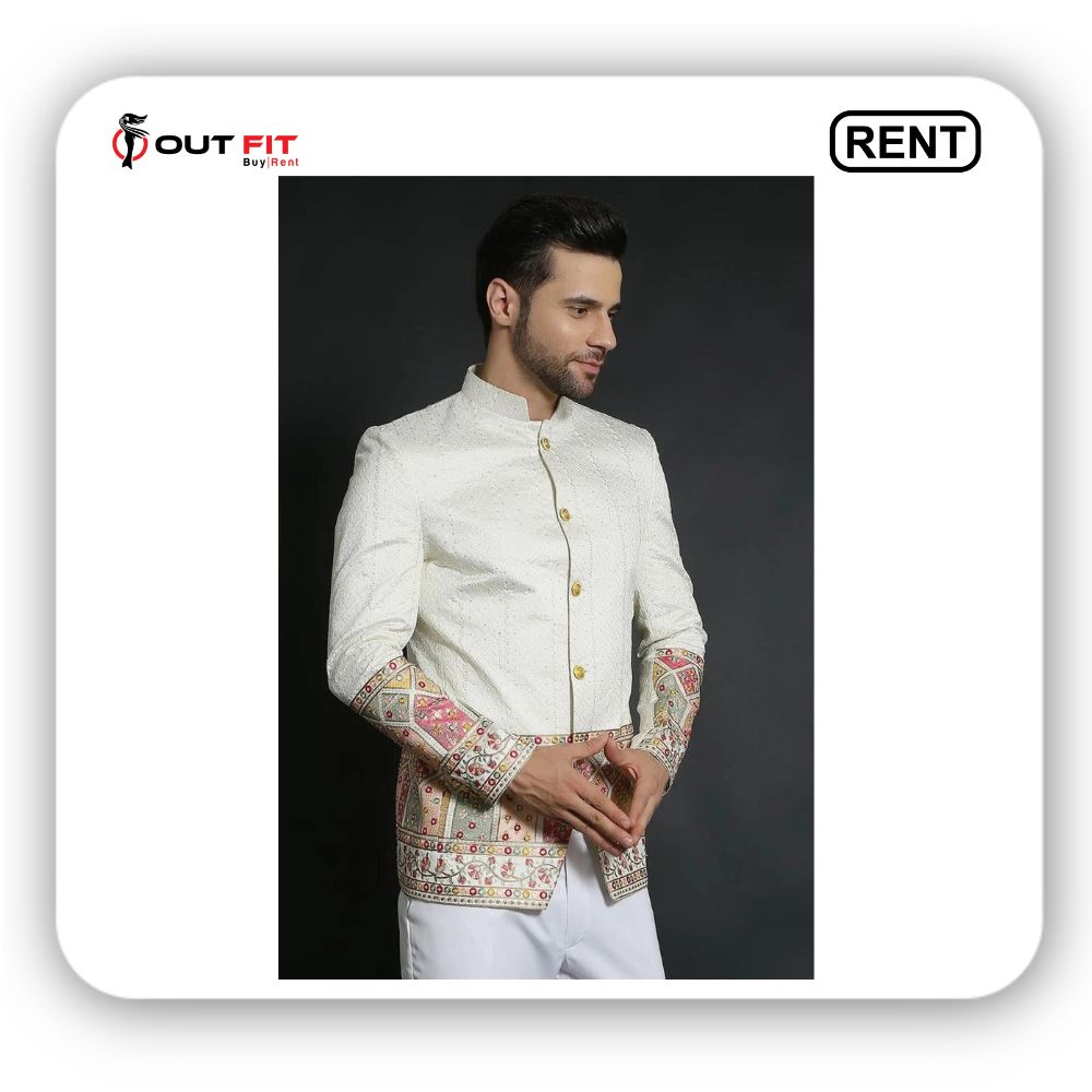 Rent Jodhpuri Embroidered Sherwani in Bangalore