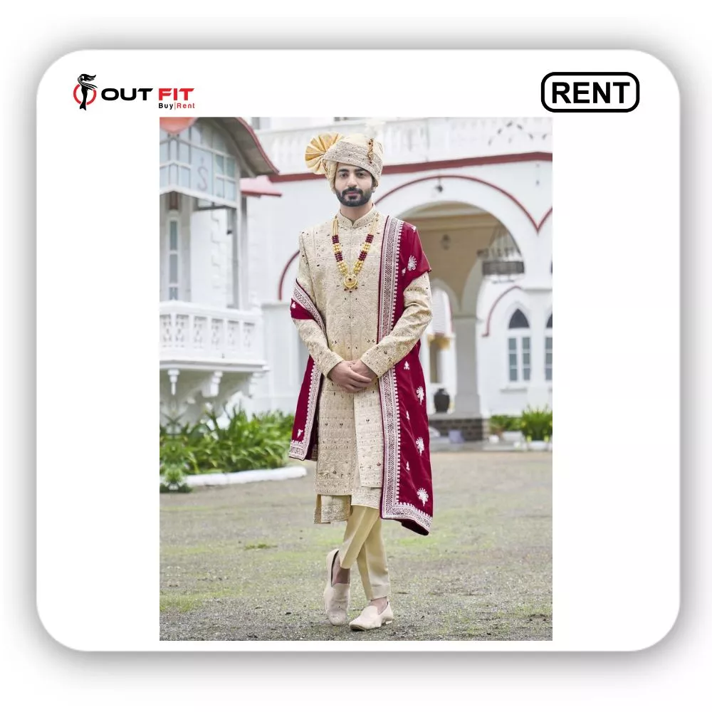 Golden Sherwani for Grooms