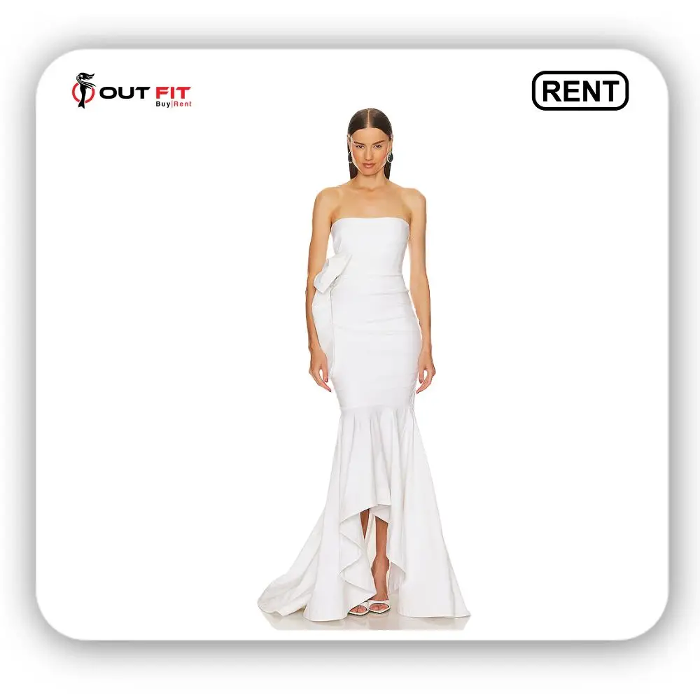 Rent the X Revolve Abyssal Gown White at Outfit Rental Shop Bangalore