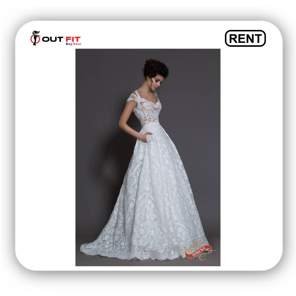 Boho open back wedding dress on rent in bangalore