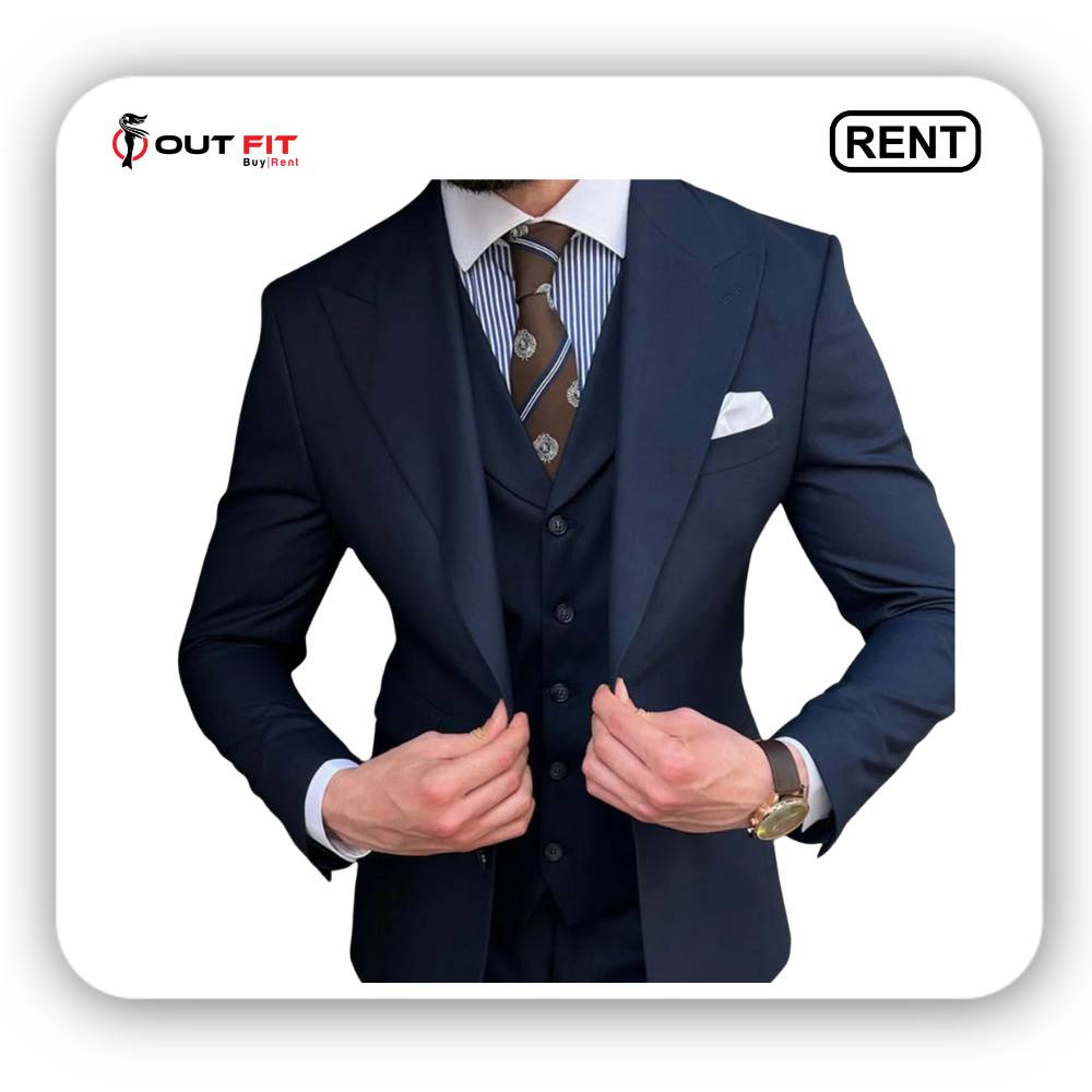 Men Slim Fit classy Suit on rent in Bangalore (2)