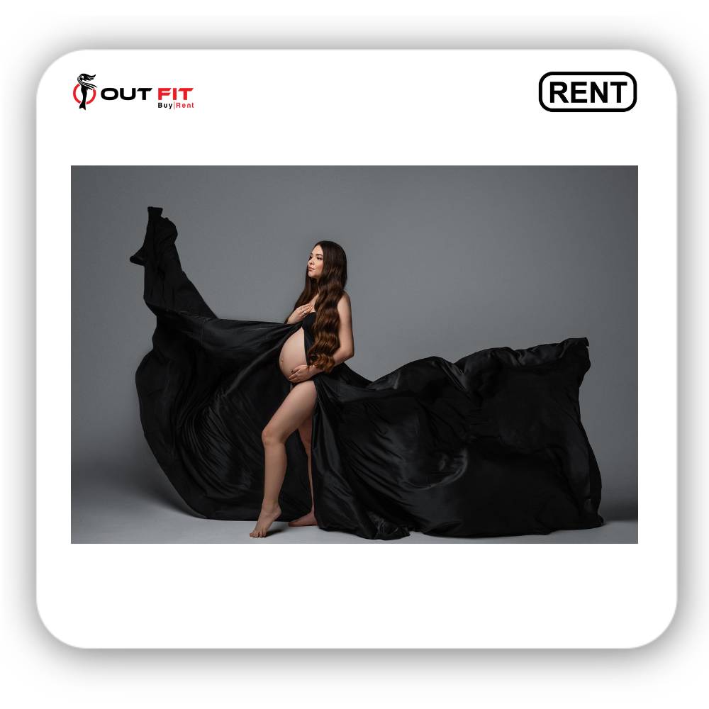 black color maternity shoot dresses on rent in bangalore (2)