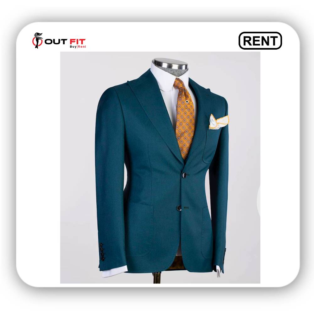 Green Tuxedo Suit for Rent Men in Bangalore - Outfit Rental Shop