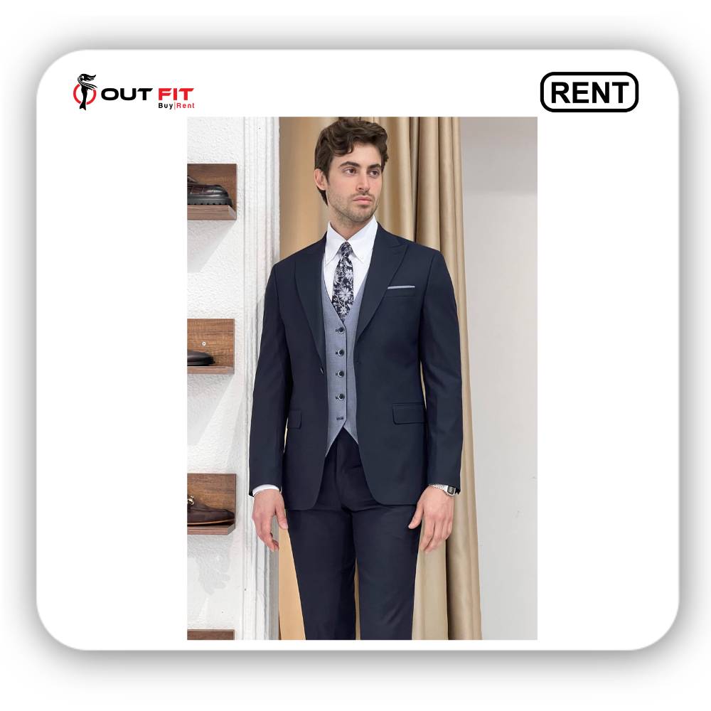 navy blue suit for wedding on rent in bangalore