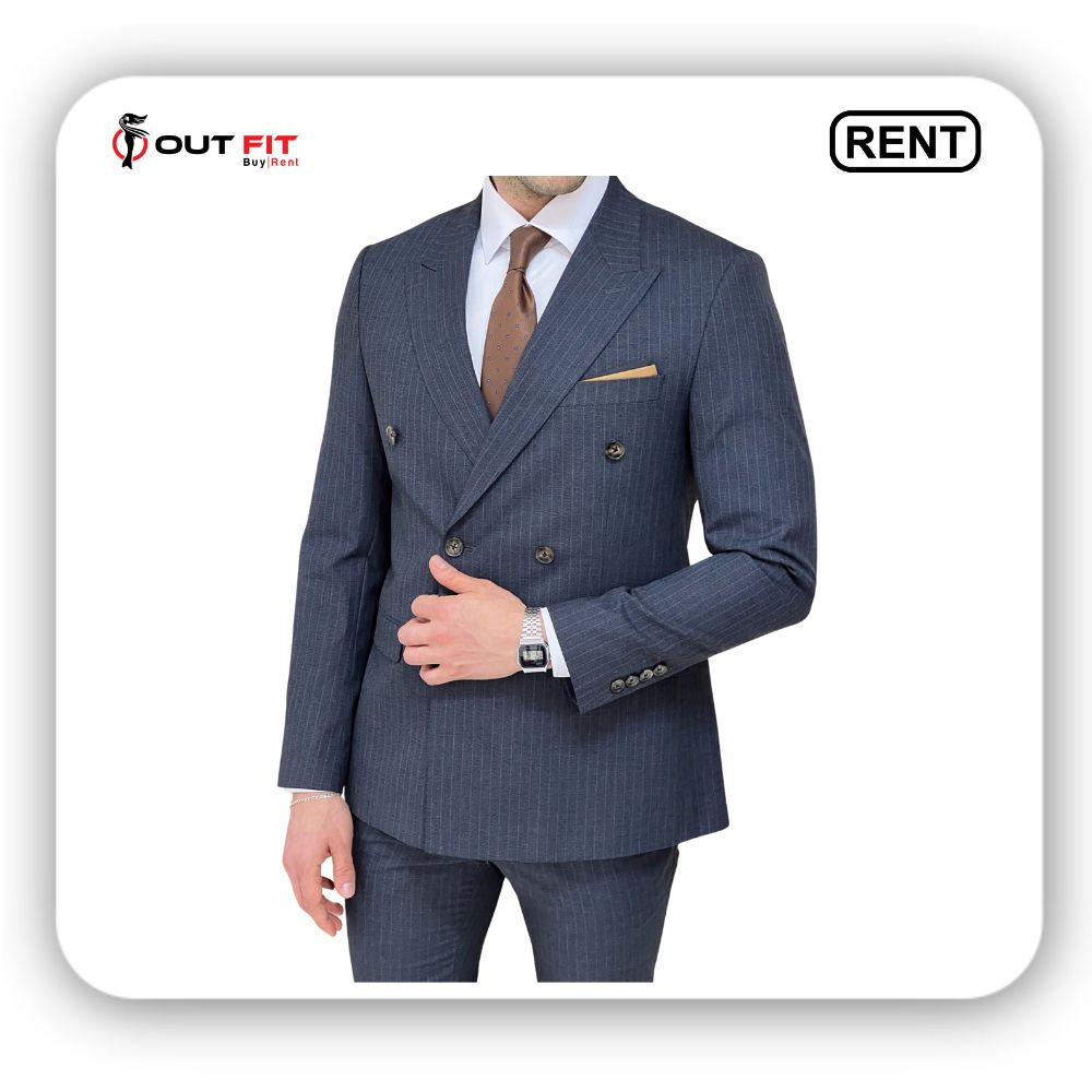 slim fit navy blue mens suit for wedding on rent in bangalore