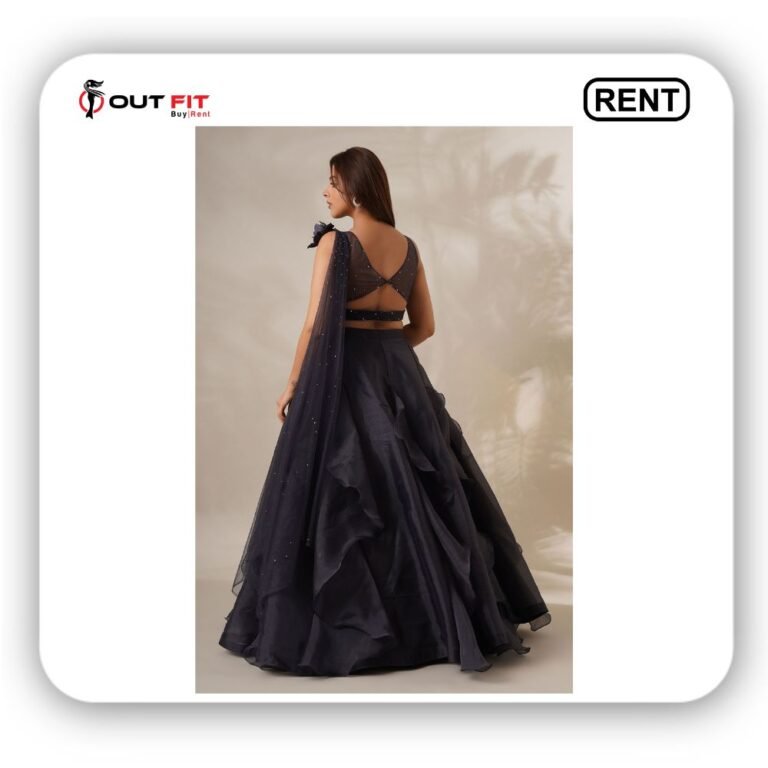 Smriti Apparel'S Classy Lorena Green Lehenga Set- Rent main image 1
