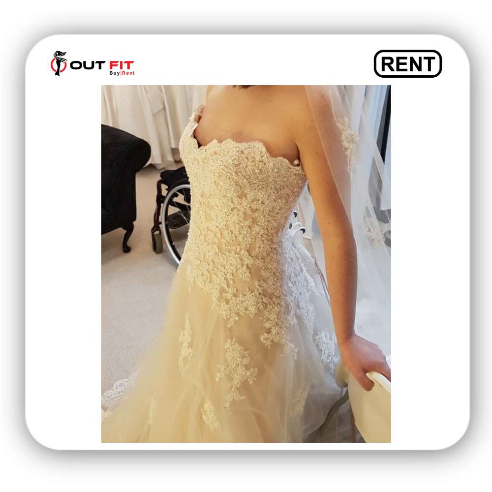 Gownlink White Bridal Gown for Rent in Bangalore
