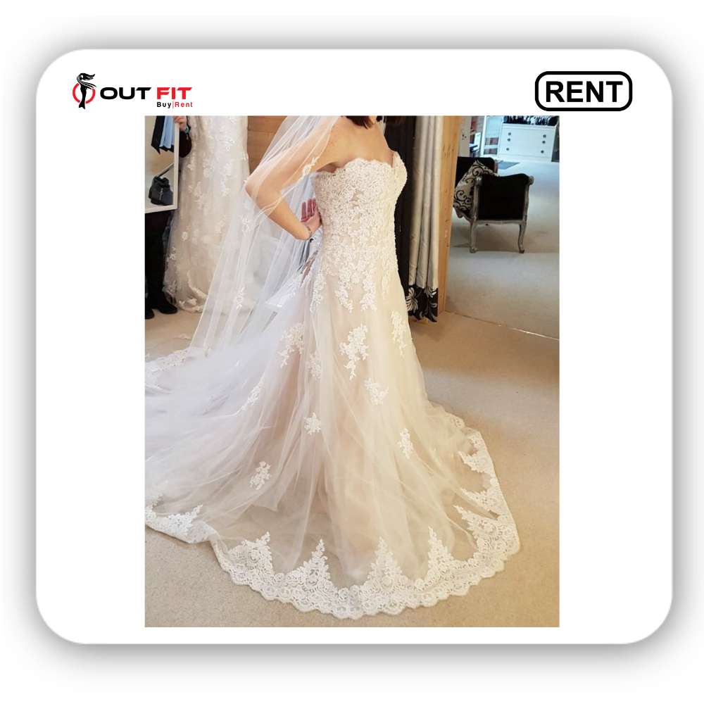 Gownlink White Bridal Gown for Rent in Bangalore