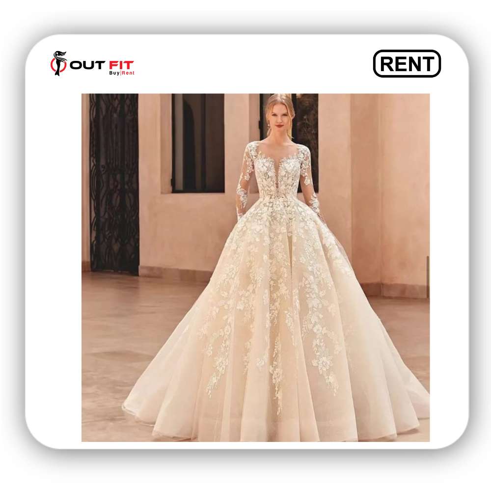 princess wedding dress for bride rent in bangalore