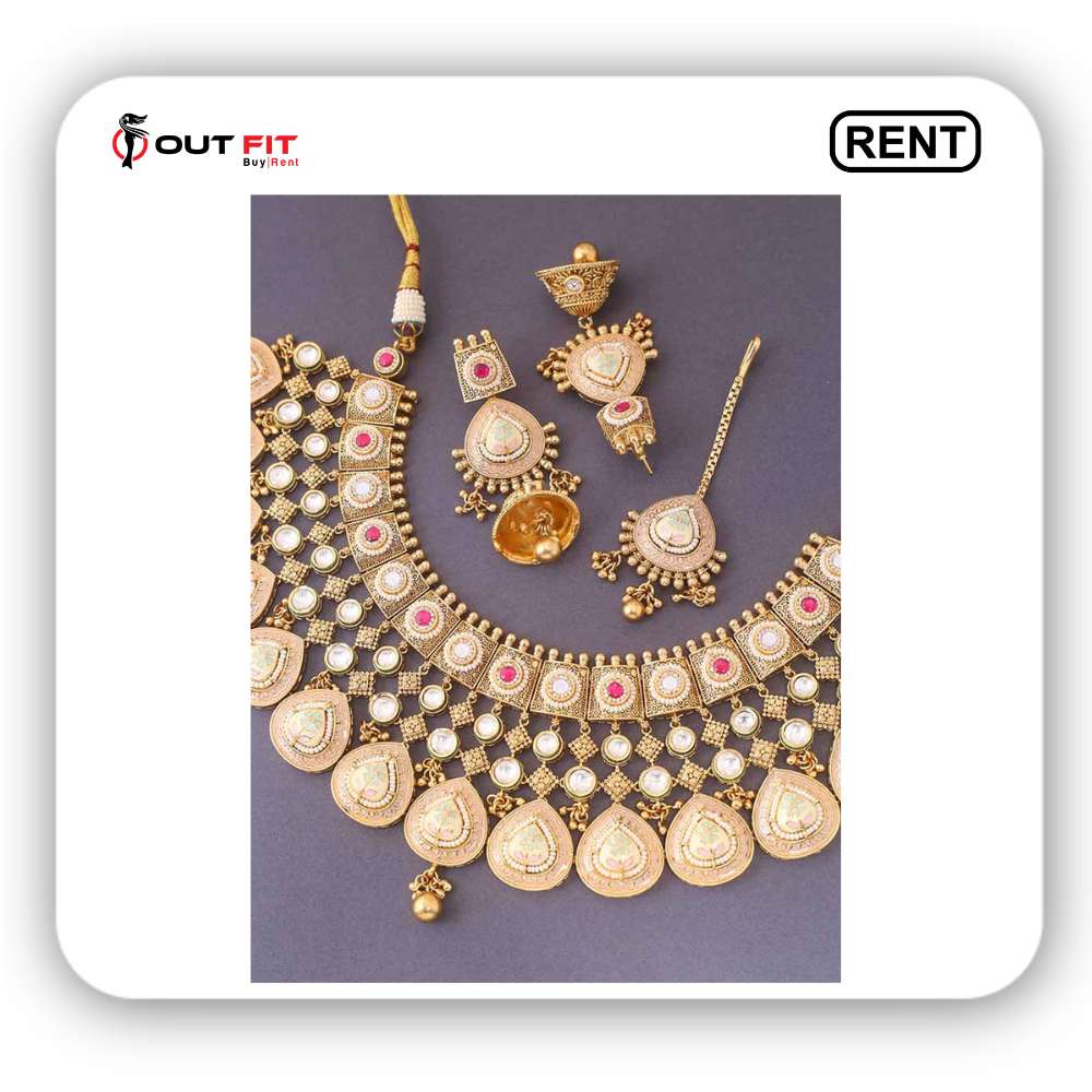 Rani Yogeeta Rajwadi Bridal Jewelry Set Rent in Bangalore