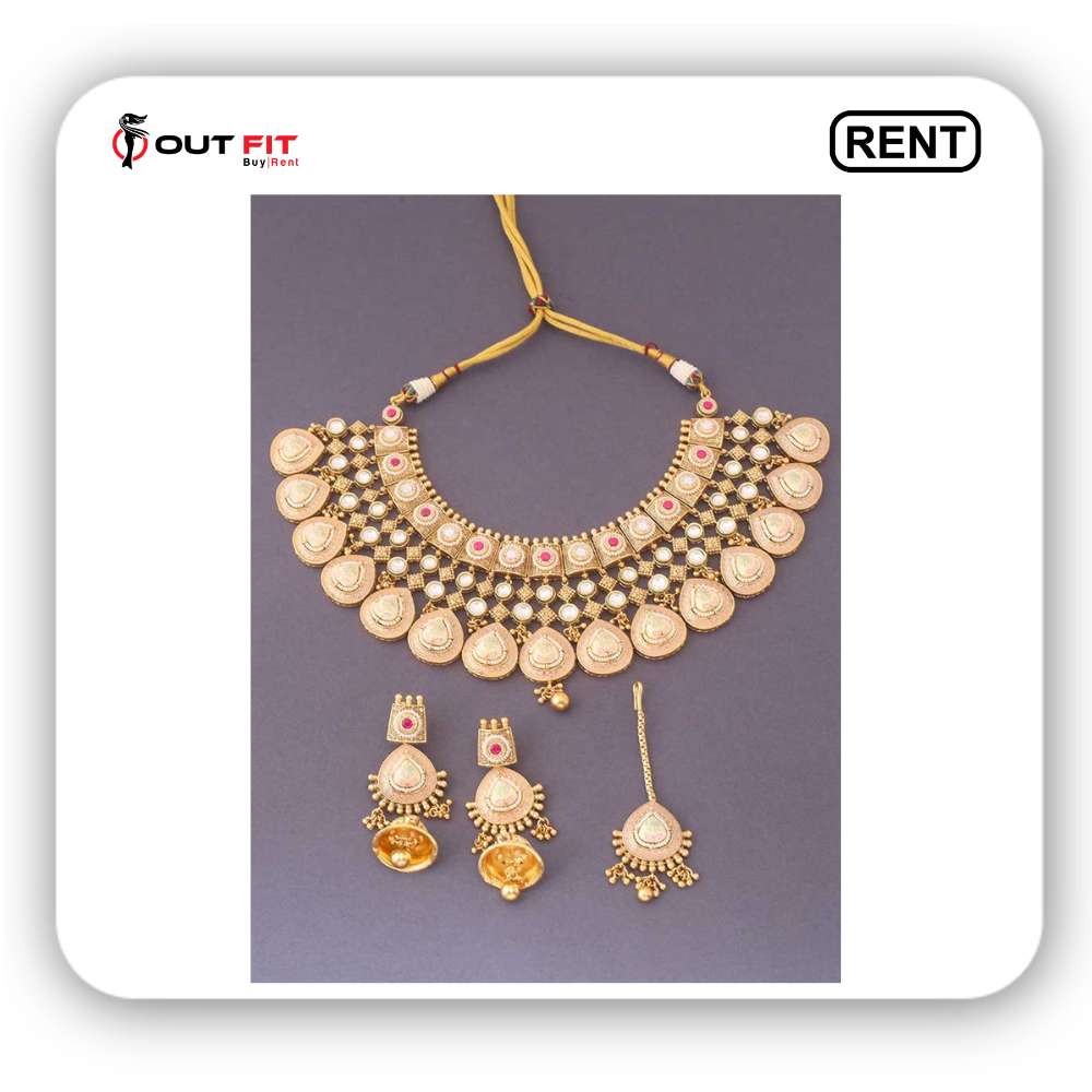 Rani Yogeeta Rajwadi Bridal Jewelry Set Rent in Bangalore