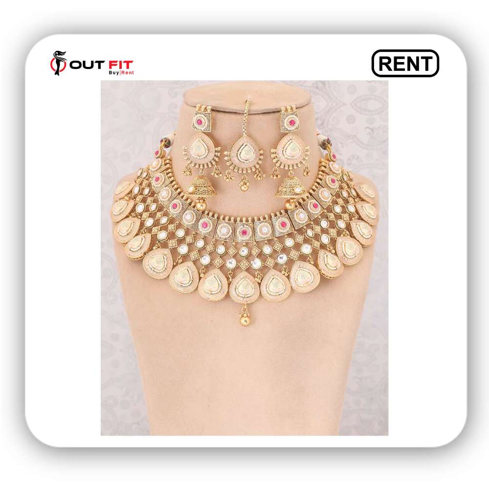 Rani Yogeeta Rajwadi Bridal Jewelry Set Rent in Bangalore