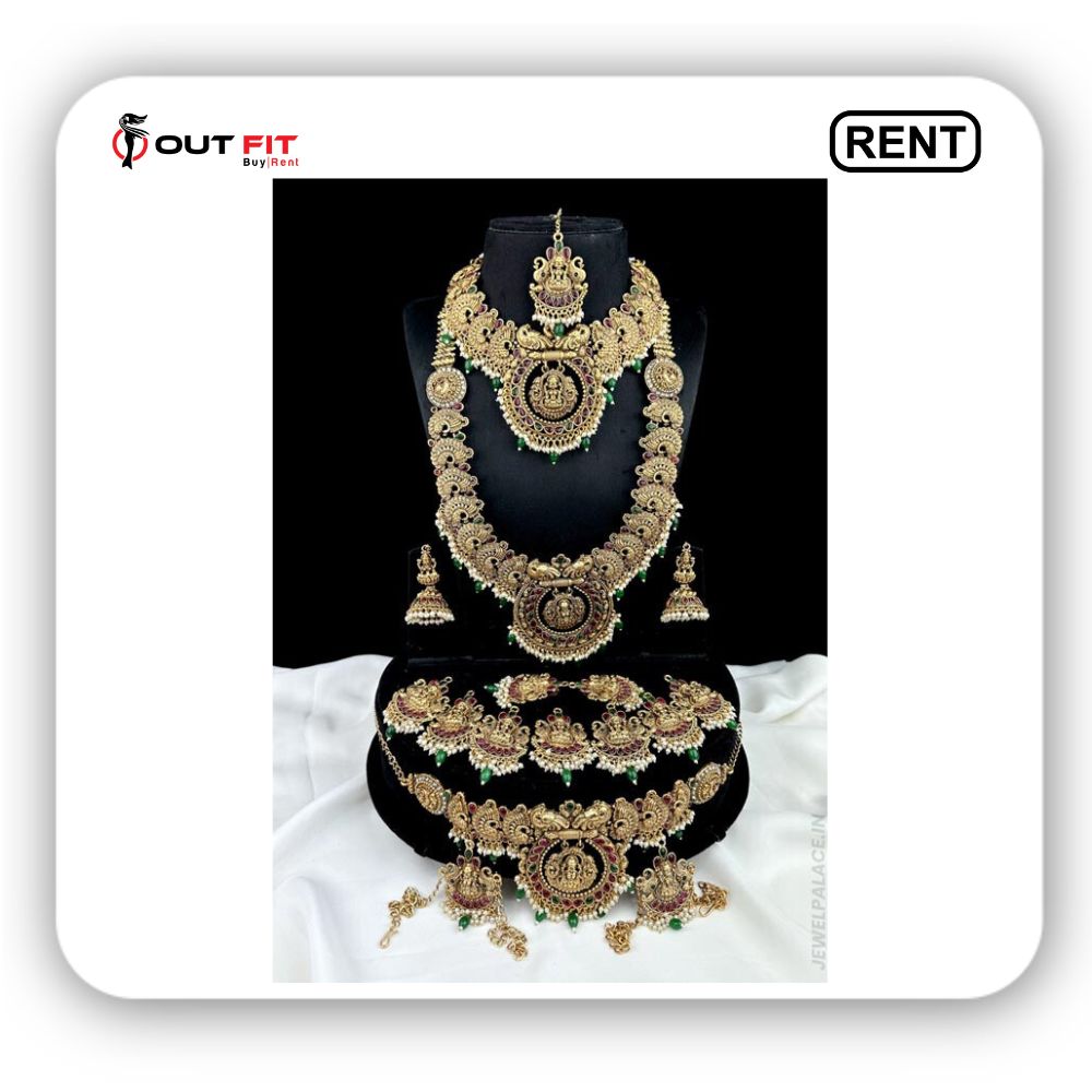 Temple Jewellery Bridal Set on Rent in Bangalore