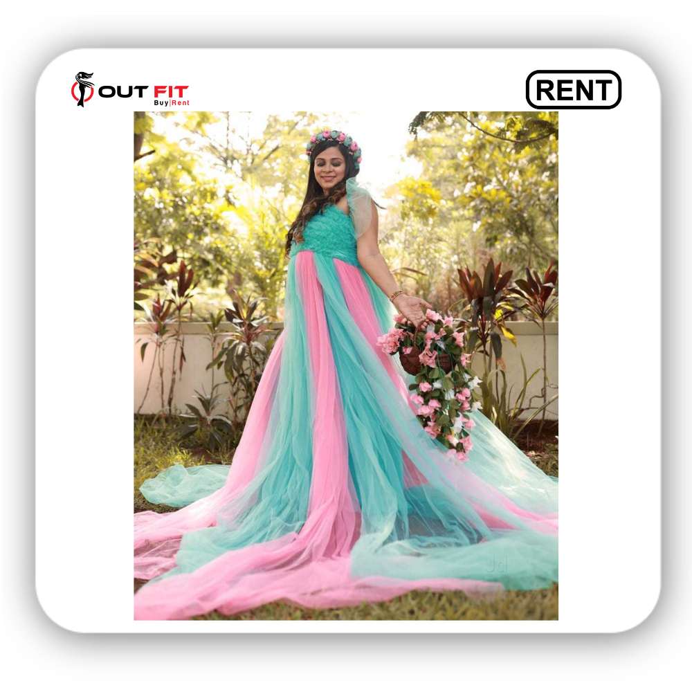 rent galaxia gown for maternity photo shoot in bangalore