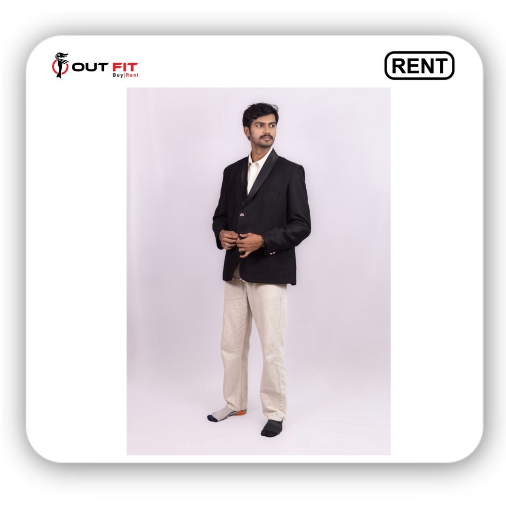 Black men Stylish Blazers rent in bangalore (2) Rent Black Men Stylish Blazers in Bangalore - Outfit Rental Shop