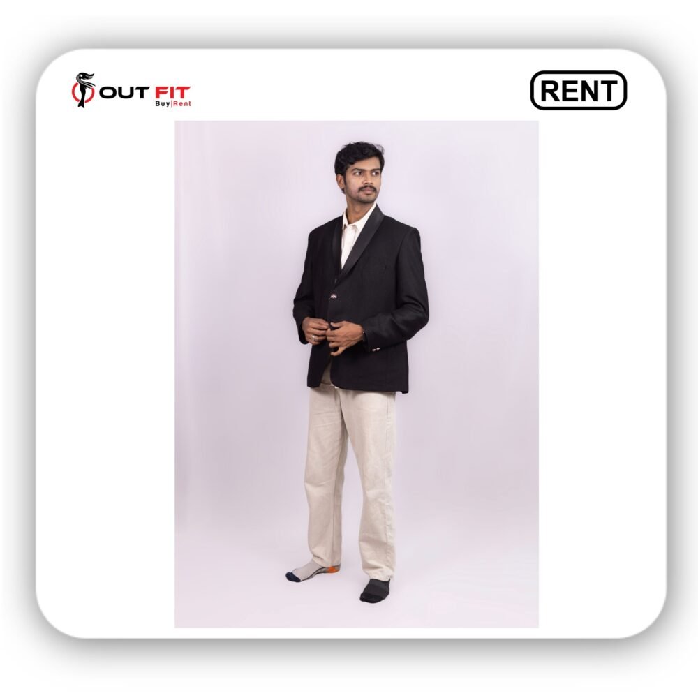 Black men Stylish Blazers rent in bangalore (2) Rent Black Men Stylish Blazers in Bangalore - Outfit Rental Shop