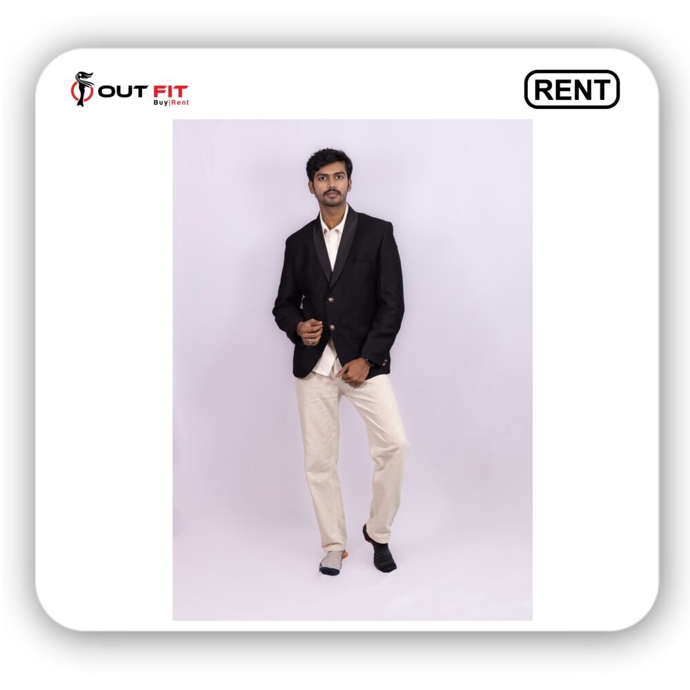Black men Stylish Blazers rent in bangalore (3) Rent Black Men Stylish Blazers in Bangalore - Outfit Rental Shop