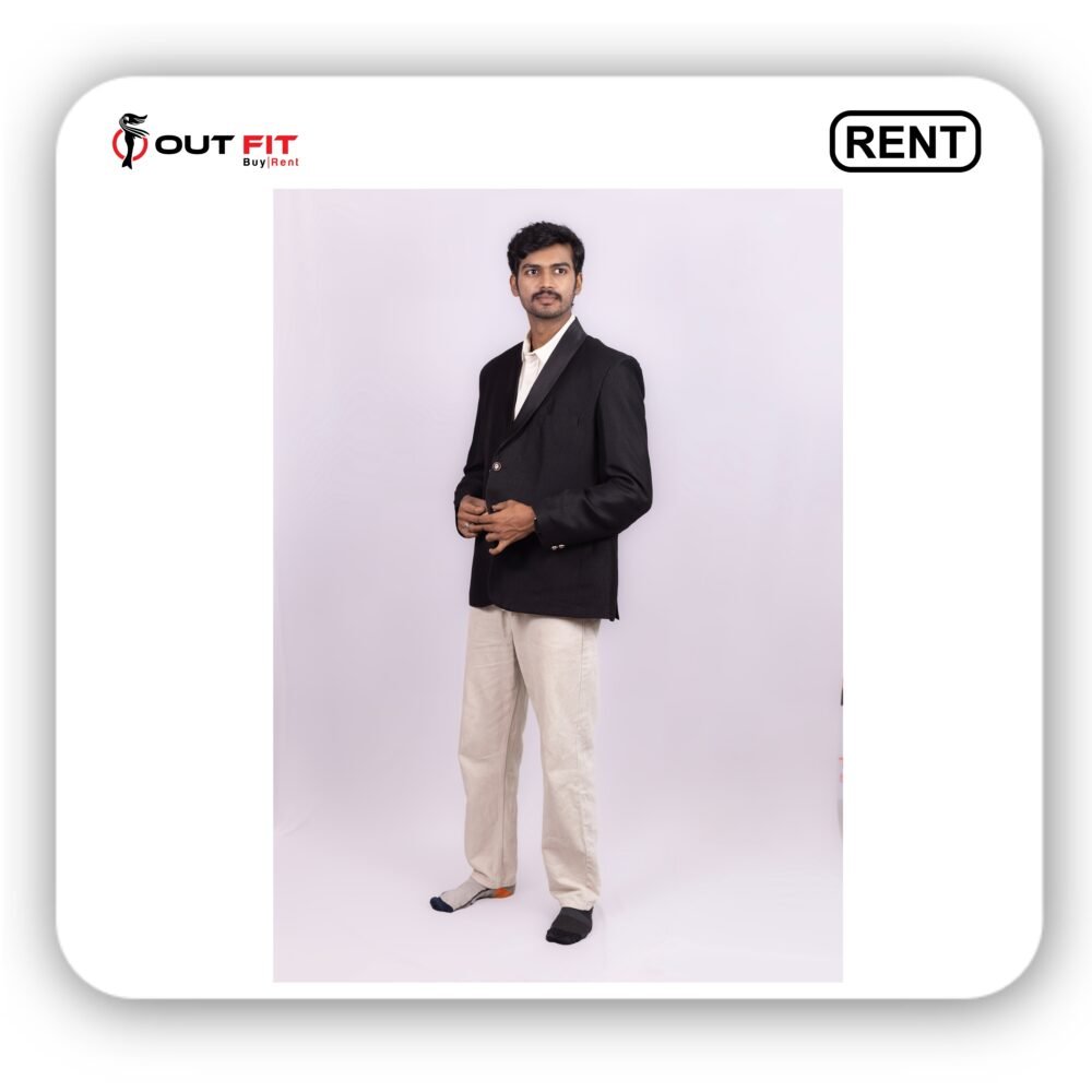 Black men Stylish Blazers rent in bangalore (4) Rent Black Men Stylish Blazers in Bangalore - Outfit Rental Shop