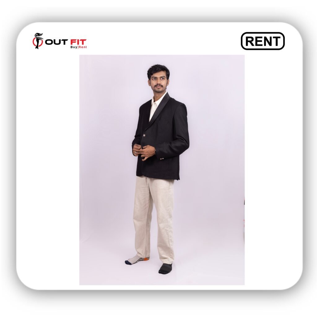 Rent Black Men Stylish Blazers in Bangalore - Outfit Rental Shop