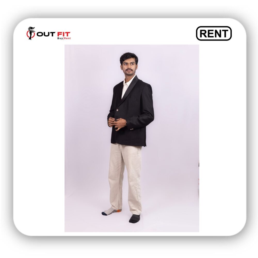 Black men Stylish Blazers rent in bangalore (4) Rent Black Men Stylish Blazers in Bangalore - Outfit Rental Shop