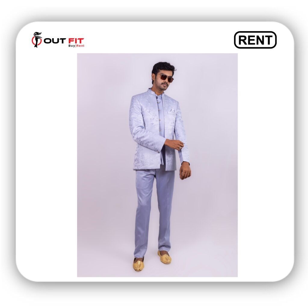Digital Printed Art Silk Jacket Style Sherwani in Light Purple on Rent Bangalore Digital Printed Art Silk Jacket Style Sherwani in Light Purple on Rent Bangalore