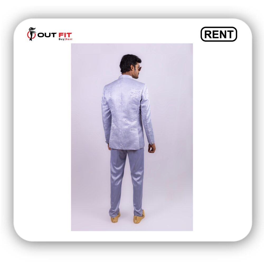 Digital Printed Art Silk Jacket Style Sherwani in Light Purple on Rent Bangalore (3) Digital Printed Art Silk Jacket Style Sherwani in Light Purple on Rent Bangalore