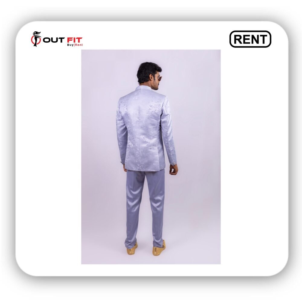 Digital Printed Art Silk Jacket Style Sherwani in Light Purple on Rent Bangalore (3) Digital Printed Art Silk Jacket Style Sherwani in Light Purple on Rent Bangalore