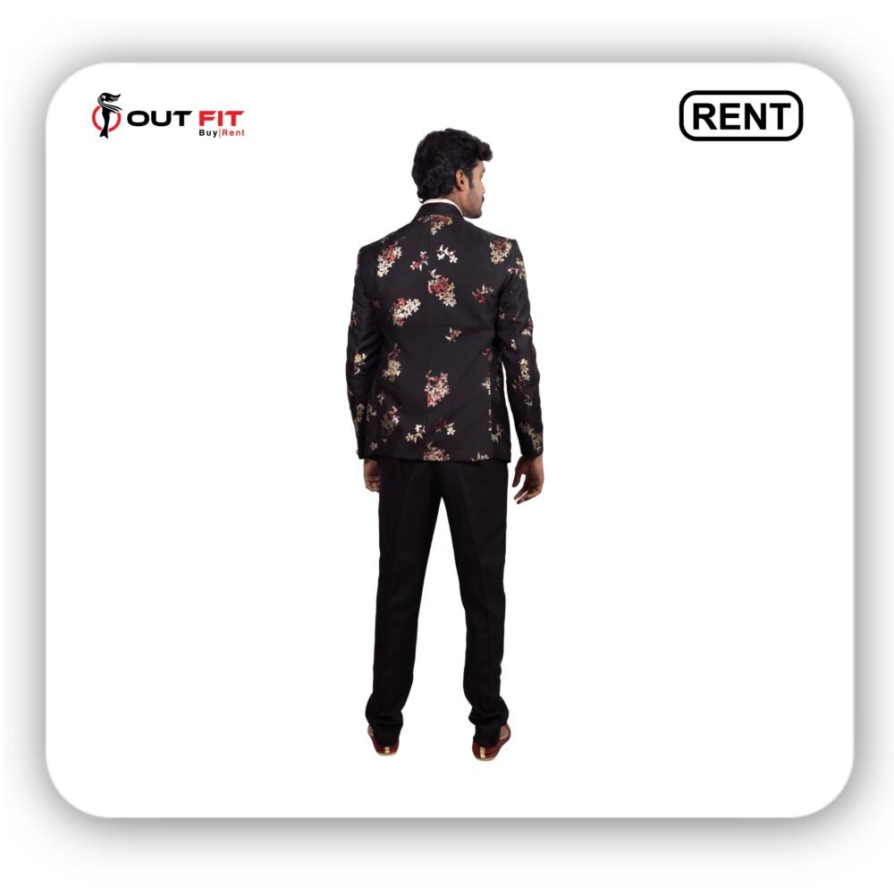 Printed Black Tuxedos On Rent in Bangalore (4) Printed Black Tuxedos On Rent in Bangalore (4)
