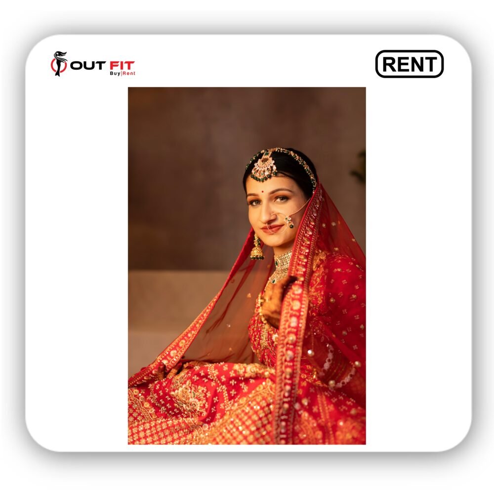 Sabyasachi Bridal Red Lehenga on Rent in Bangalore – Reserve Now (4)