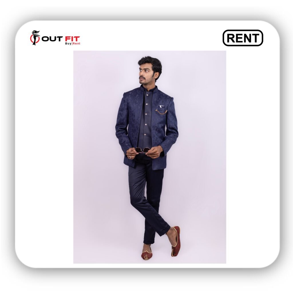 sapphire blue indo western set rent in bangalore Rent Sapphire Blue Indo Western Set in Bangalore - Outfit Rental Shop