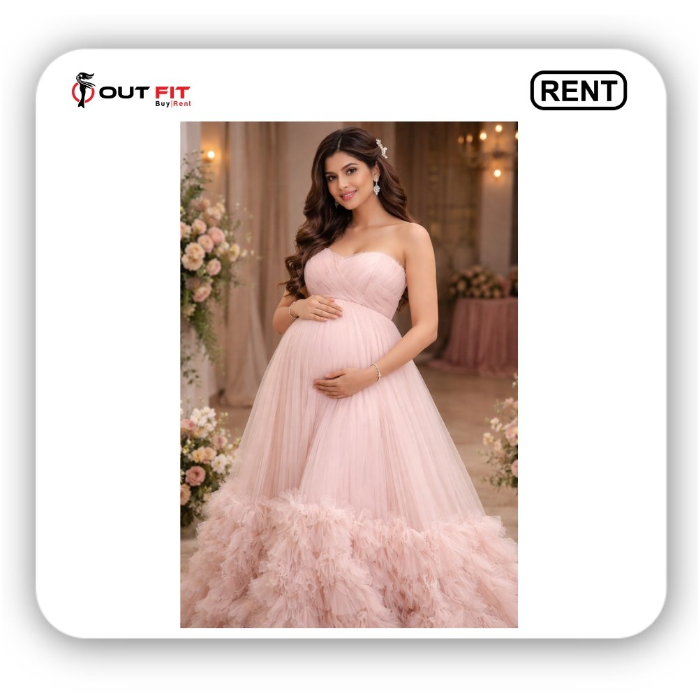 pink maternity dress for photoshoot for rent in bangalore