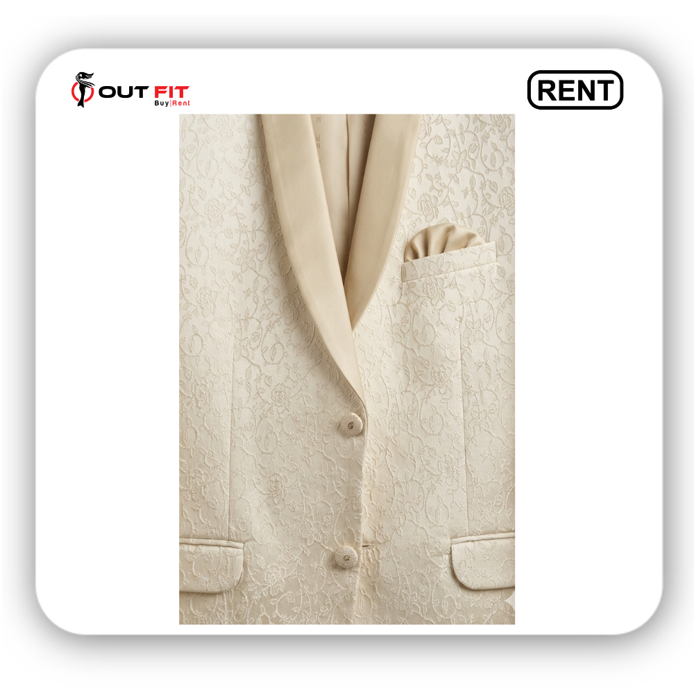 Ivory Tuxedo Suit for men wedding on rent in bangalore (2)