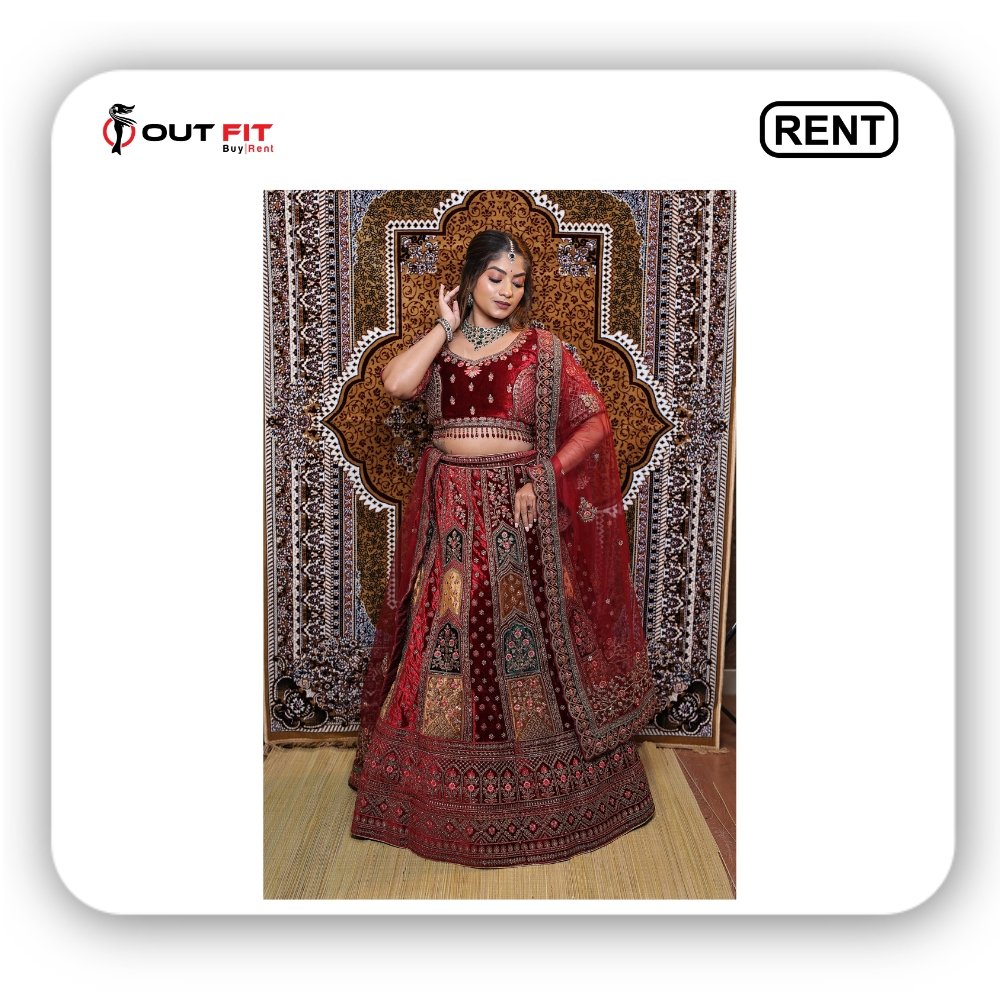 Wedding Elegance Lehenga Set On Rent In Bangalore