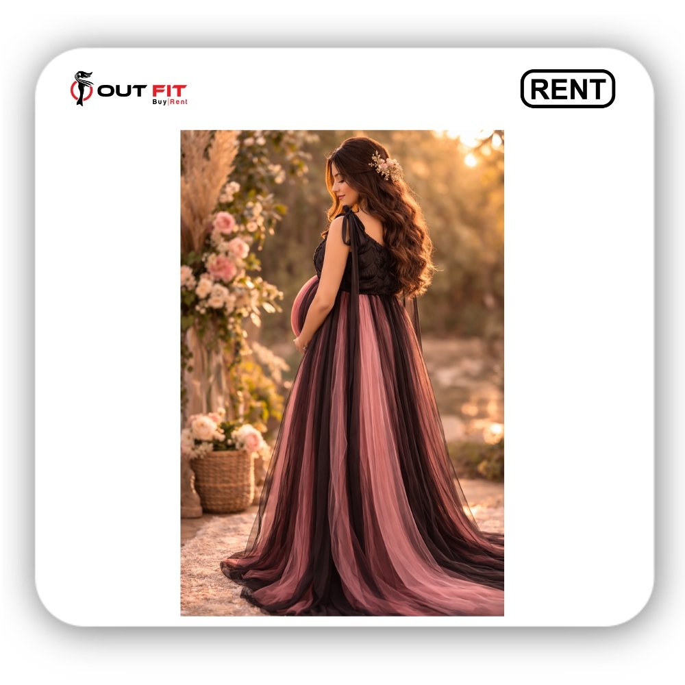 maternity floor length gown for rent in bangalore