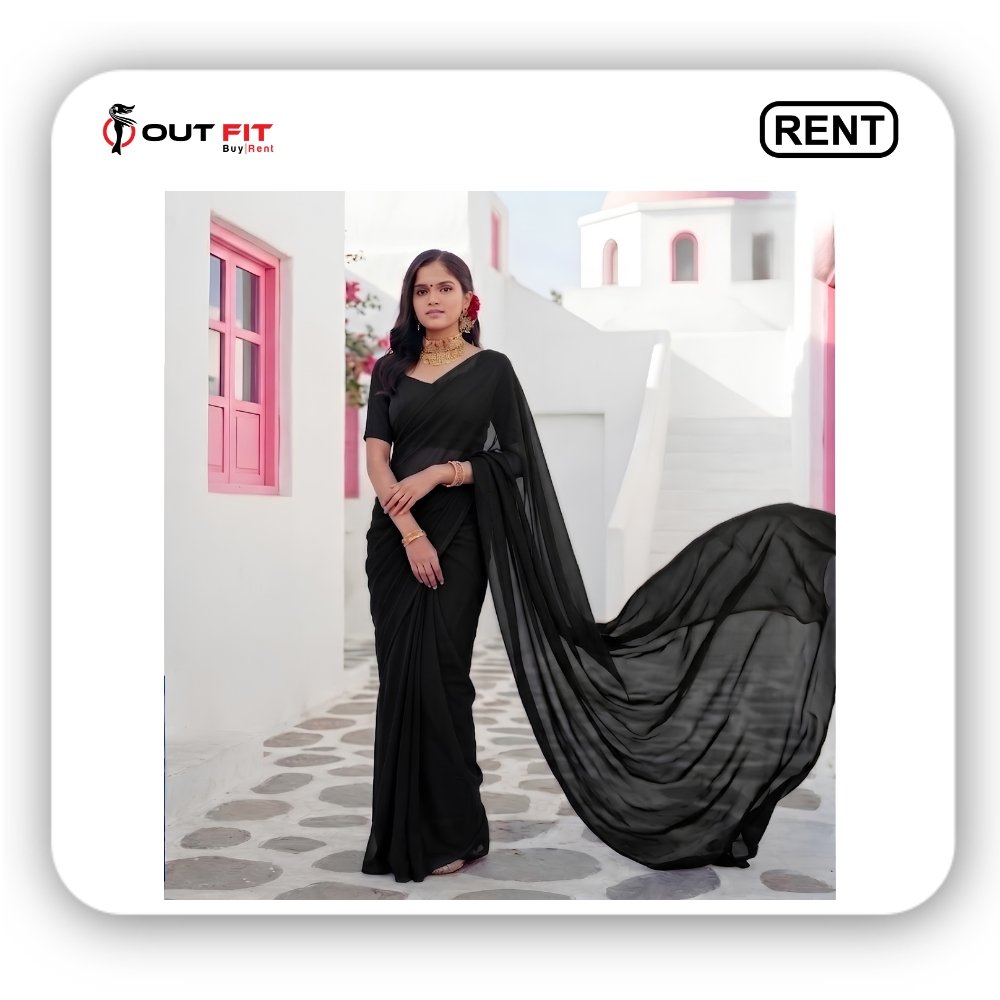 black long tail saree for wedding rent in bangalore (2) black long tail saree for wedding rent in bangalore
