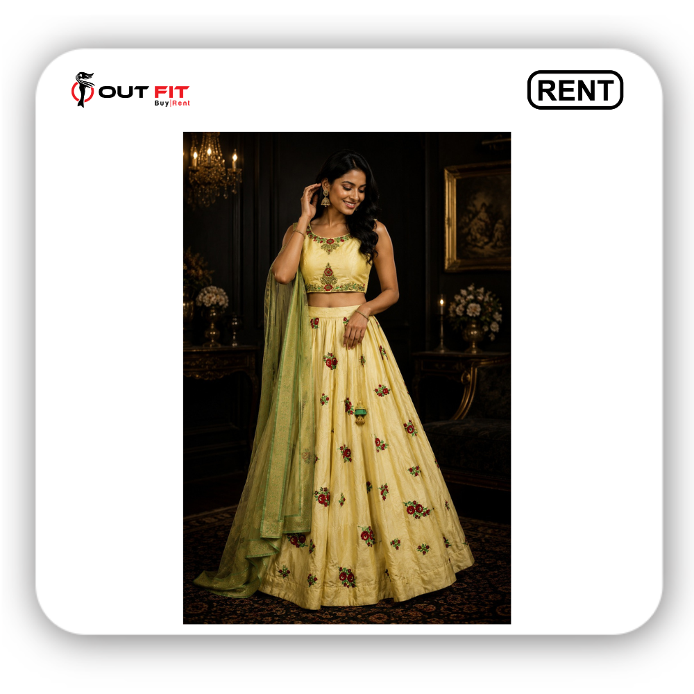Silk Bridal Lehenga for Women on Rent in Bangalore